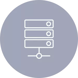 server network icon on a grey background