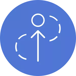 Verify service icon on a blue background